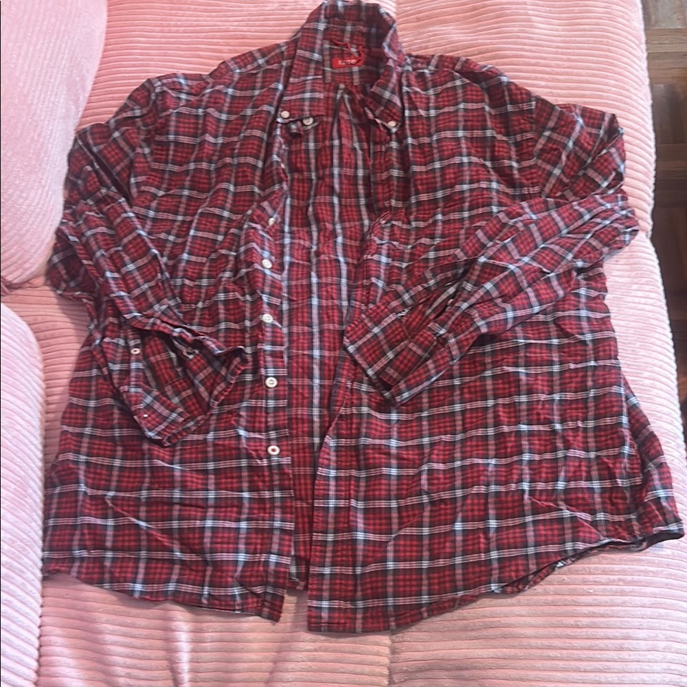 Red Plaid Men's Shirt